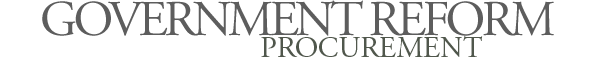 Government Reform - Procurement